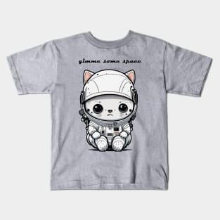 gimme some space  - sad cat astronaut Kids T-Shirt